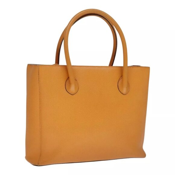 CELINE Tote Bag Leather Orange Auth - Picture 13 of 16